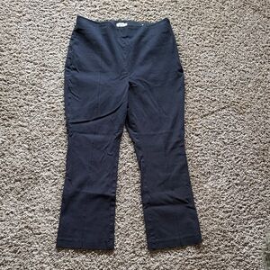 LOFT High Rise Black Kick Crop Pants